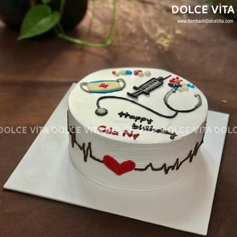 004 (70) Bánh vẽ dụng cụ y tế – Thiết kế theo yêu cầu, tặng người làm bác sĩ, ngành y