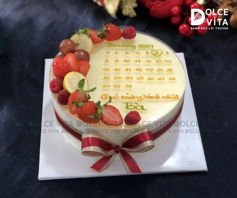 017 Green Tea Lemon (Bánh mousse trà xanh chanh) vẽ lịch