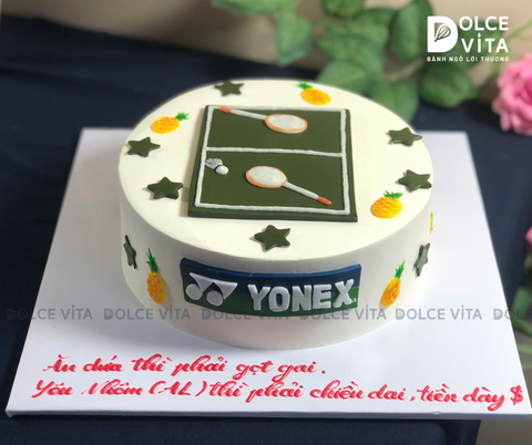 [2993] (90) Bánh kem vẽ cầu lông cho tay vợt