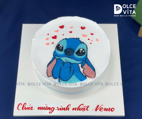 [3081] (70) Bánh kem sinh nhật vẽ nhân vật Stich theo yêu cầu
