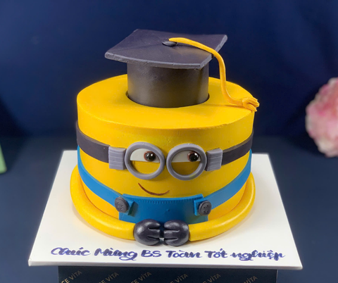[3141] (300) Bánh Kem Tốt Nghiệp Tạo Hình Minions Đội Nón Cử Nhân