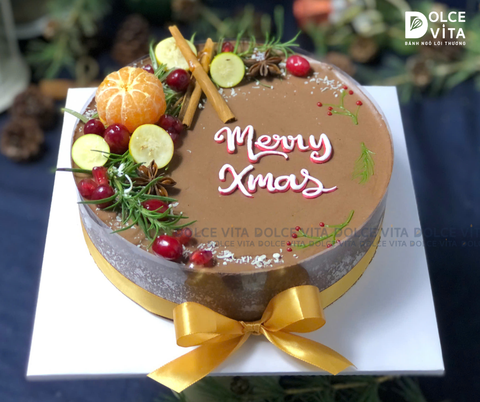 N504 Christmas cake - Bánh giáng sinh/ noel Chocolate Mousse