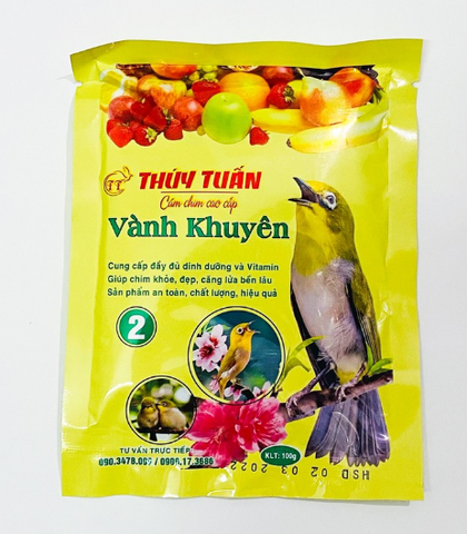 Nuôi chim vành khuyên không thể không chọn cám khuyên số 2-200g