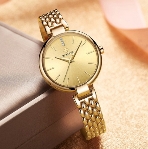 Đồng hồ Wwoor nữ dây thép mỏng siêu đẹp