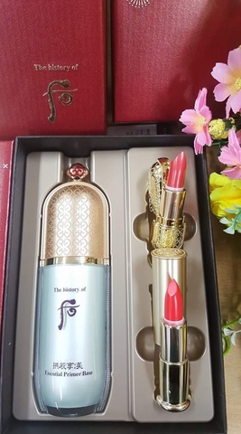 Whoo Mi Essential Primer Base - set kem lót whoo tặng 2 câyson