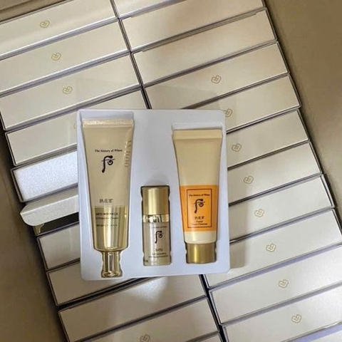 SET KEM CHỐNG NẮNG WHOO VÀNG CHỐNG LÃO HÓA SUN WRINKLE SUN