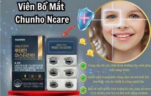 BỔ MẮT CÓ LƯỢT MUA CAO NHẤT TẠI HÀN QUỐC: VIÊN BỔ MẮT CHUNHO NCARE