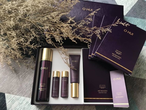 SET TINH CHẤT ESSENCE CHỐNG NHĂN VÀ KEM MẮT OHUI BABY COLLAGEN