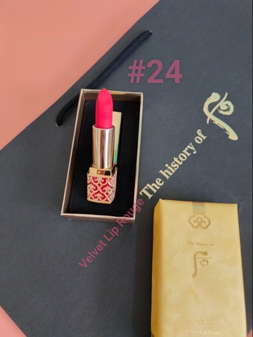 SON WHOO VELVET LIP ROUGE 24 ĐỎ CAM