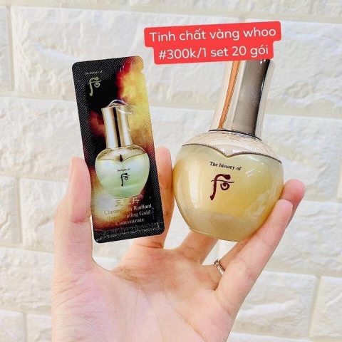 20 gói Tinh chất vàng 24K Whoo Cheogidan Radiant Regenerating Gold Concentrate