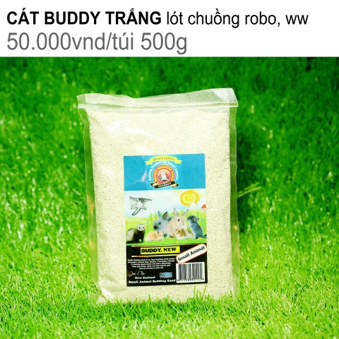 CÁT BUDDY TRẮNG lót chuồng cho robo, winter white