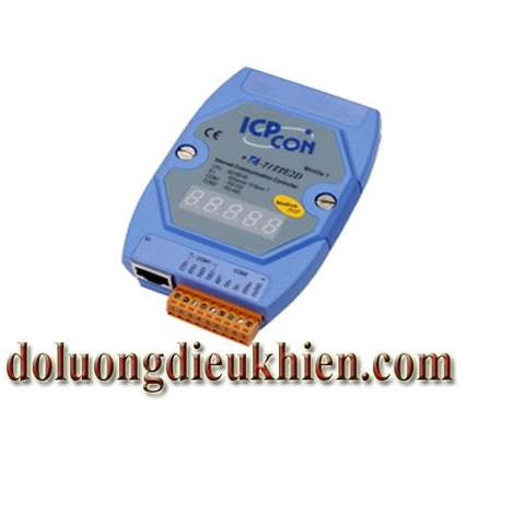 I-7188E2D-MTCP Internet communication controller with one RS-232, one RS-485 and one Ethernet with LED display with default Modbus/TCP firmware