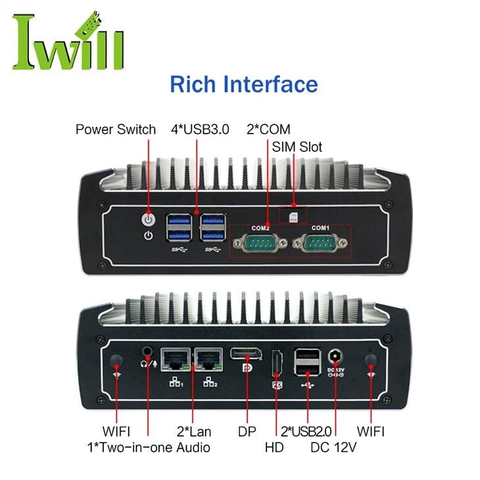 Máy tính công nghiệp không quạt Mini PC iWill Nano-N15