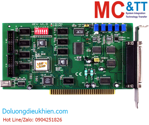 Card ISA 16 kênh AI 12 bits, 45 kS/s + 2 kênh AO + 16 kênh DI/DO + 1 kênh Timer/Counter/Frequency ICP DAS A-821PGL/S CR