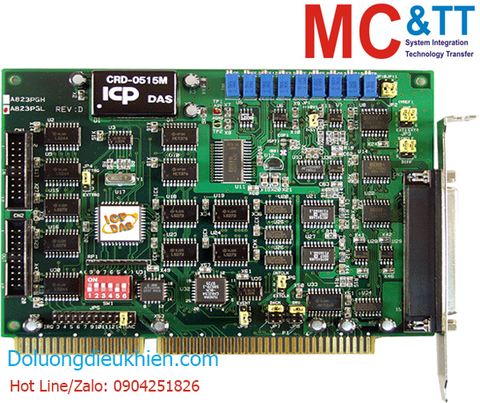 Card ISA 16 kênh AI 12 bits, 125 kS/ + 2 kênh AO + 16 kênh DI/DO + 1 kênh Timer/Counter/Frequency ICP DAS A-823PGL CR