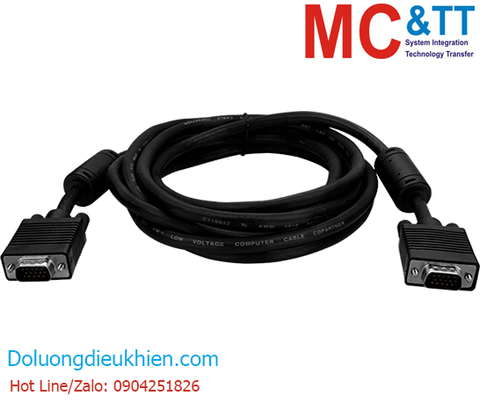 HD15 VGA Cable, w/Ferrite Core, 3M ICP DAS CA-009 CR