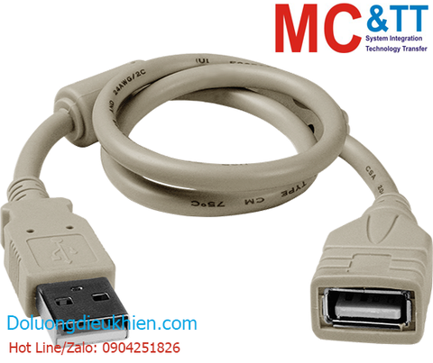 USB 2.0 A-Male to A-Female Extension Cable , w/Ferrite Core ICP DAS CA-USB05 CR