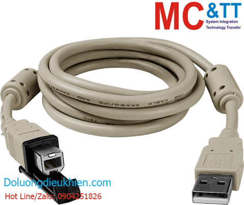 USB 2.0 A-Male to B-Male Cable, w/Ferrite Core ICP DAS CA-USB15 CR