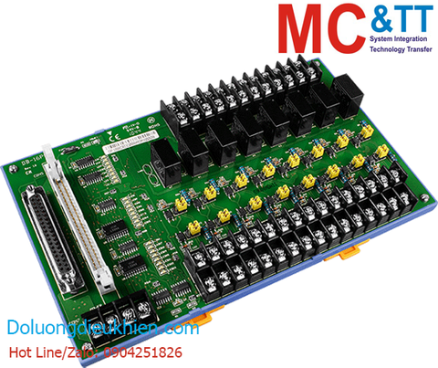 Bo mạch kết nối 16 kênh đầu vào số + 8 kênh đầu ra Relay ICP DAS DB-16P8R/DIN CR