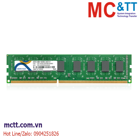 RAM công nghiệp DDR3 DIMM 1GB, 2GB, 4GB, 8GB 1066MHz/ 1333MHz/ 1600MHz/ 1866MHz Cervoz CIR-S3DUS
