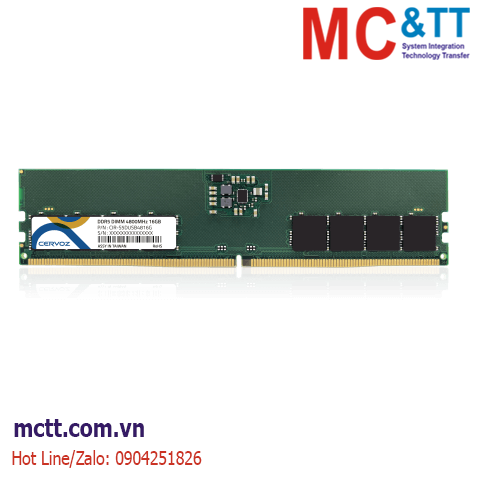 RAM ECC công nghiệp DDR5 DIMM 16GB, 32GB 4800MHz Cervoz CIR-V5DES