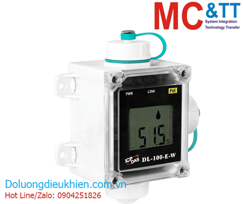 DL-100-E-W CR: Bộ đo hiển thị và lưu trữ Data Logger nhiệt độ + độ ẩm Ethernet Modbus TCP + MQTT