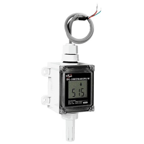 Cảm biến đo và hiển thị nhiệt độ + độ ẩm RS-485 Modbus RTU ICP DAS DL-100TM485PS-W CR