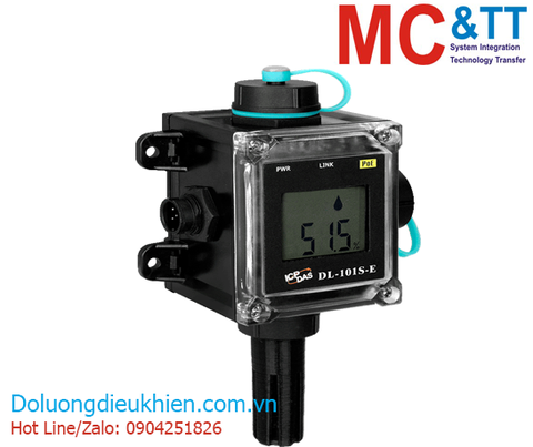 Bộ đo hiển thị và lưu trữ Data Logger nhiệt độ + độ ẩm Ethernet Modbus TCP + MQTT ICP DAS DL-101S-E CR