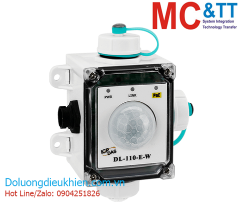 DL-110-E-W CR: Bộ đo hiển thị và lưu trữ Data Logger độ ánh sáng Illumination + nhiệt độ + độ ẩm Ethernet Modbus RTU/TCP + MQTT