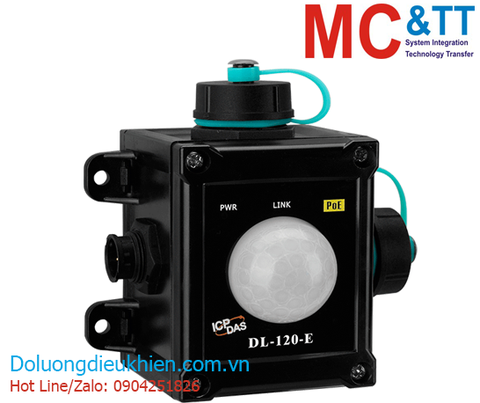 Bộ đo hiển thị và lưu trữ Data Logger độ ánh sáng Illumination + nhiệt độ + độ ẩm Ethernet Modbus RTU/TCP + MQTT ICP DAS DL-120-E CR