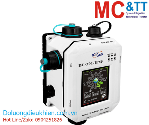 Module Data Logger đo CO+ nhiệt độ + độ ẩm RS-485/Ethernet Modbus RTU/TCP & MQTT ICP DAS DL-301-IP65 CR