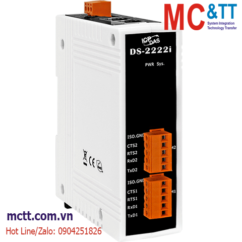 Bộ chuyển đổi 2 cổng RS-232 sang 2 cổng Ethernet ICP DAS DS-2222i CR