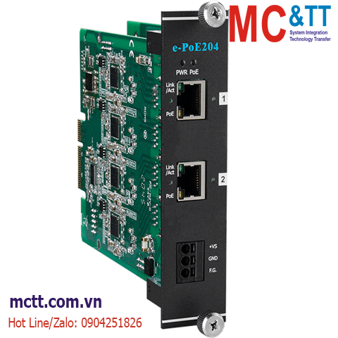 Module 2 cổng Gigabit PoE Ethernet ICP DAS e-PoE204 CR