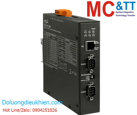 ECAN-240 CR: Bộ chuyển đổi Gateway Modbus TCP sang 2 cổng CAN Bus