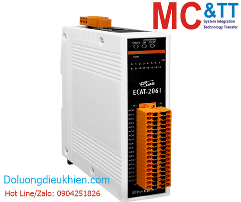 Module EtherCAT Slave 16 kênh đầu ra Relay cách ly ICP DAS ECAT-2061 CR