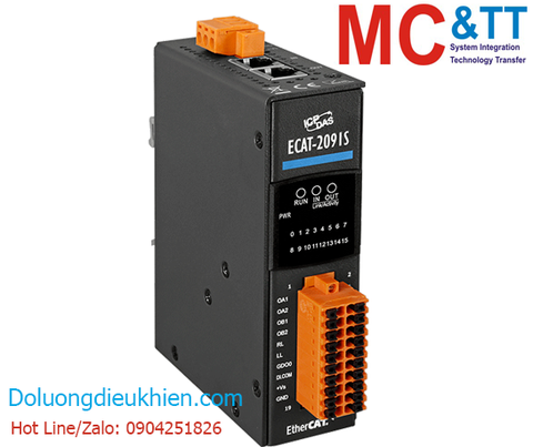Module EtherCAT Slave điều khiển 1 trục động cơ bước ICP DAS ECAT-2091S CR