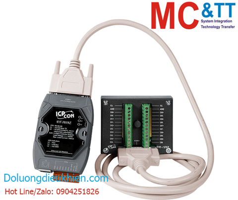 Module Ethernet Modbus TCP 10 kênh AI Thermocouple + 6 kênh DO ICP DAS ET-7019Z/S2 CR