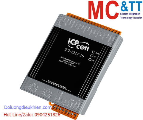 Module 2 cổng Ethernet Modbus TCP 10/20 kênh AI ICP DAS ET-7217-10 CR
