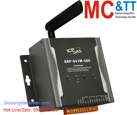 Modem LTE (4G) Dual Sim + Ethernet + RS-232/48 + CAN Gateway ICP DAS GRP-541M-4GE CR