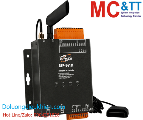 RTU/RMV/SMS Modem LTE (4G) + GPS +4 kênh AI + 5 kênh DI + 2 kênh DO + RS-232/485 Modbus ICP DAS GTP-541M CR
