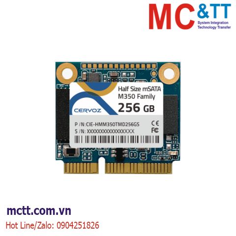 Ổ cứng SSD công nghiệp Half Size mSATA 4GB, 8GB, 16GB, 32GB, 64GB, 128GB, 256GB SATA III MLC Cervoz M350