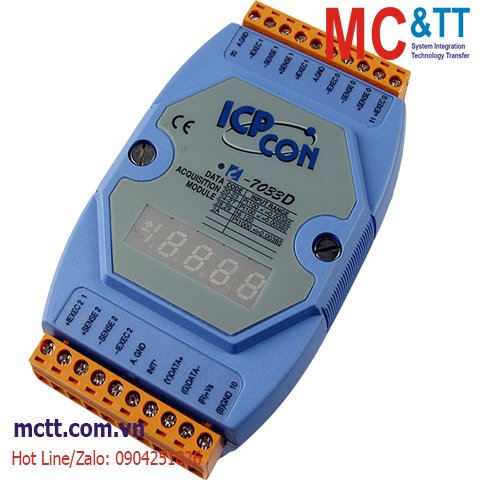 Module RS-485 DCON 3 kênh đầu vào RTD ICP DAS I-7033D CR