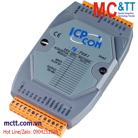 Module RS-485 DCON 16 kênh đầu vào số DI ICP DAS I-7051-G CR