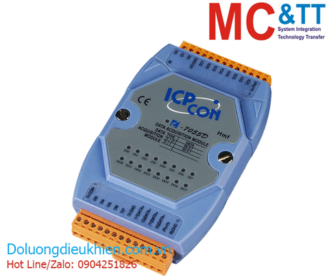 Module RS-485 DCON 8 kênh đầu vào số DI + 8 kênh đầu ra số DO ICP DAS I-7055D-G CR