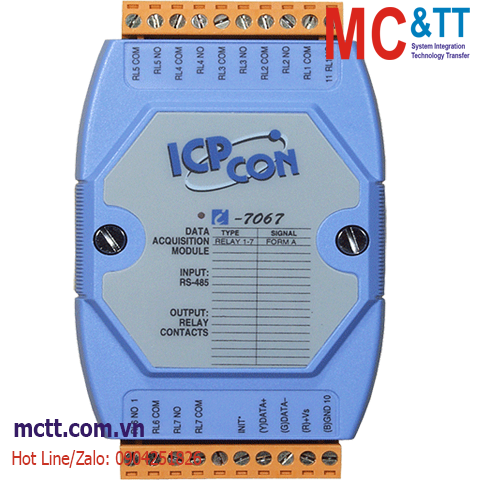Module RS-485 DCON 7 kênh đầu ra Relay ICP DAS I-7067 CR
