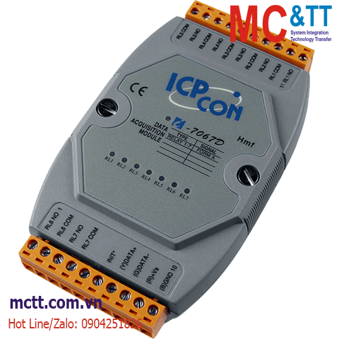Module RS-485 DCON 7 kênh đầu ra Relay ICP DAS I-7067D-G CR