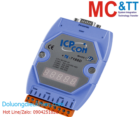 Bộ lập trình nhúng MiniOS7 PAC với CPU 80188-40 ICP DAS I-7188D/512 CR