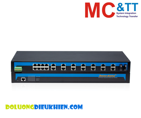 IES5024-2F(SS): Switch công nghiệp quản lý 22 cổng Ethernet + 2 cổng quang Single-mode cáp đơn 3Onedata