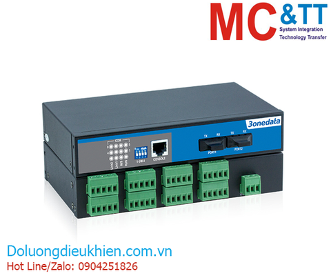 Bộ chuyển đổi 8 cổng RS-485 sang 2 cổng Quang (2 sợi quang, Multi Mode, SC, 2KM) 3Onedata IMF208-2F-M-SC-2KM