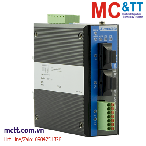 Bộ chuyển đổi 1 cổng RS-232/485/422 sang quang 3onedata IMF2100-1F-1DI(3IN1)-TB-P(12-48VDC)